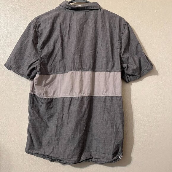 Vans button down shirt men's gray S gray with light gray with pocket ,(SALE) - Picture 4 of 12